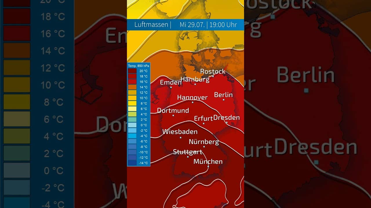  23 °C in 850 hPa  ein Warnsignal für extreme Hitze! #wetter #heatwave #europe #climatechange