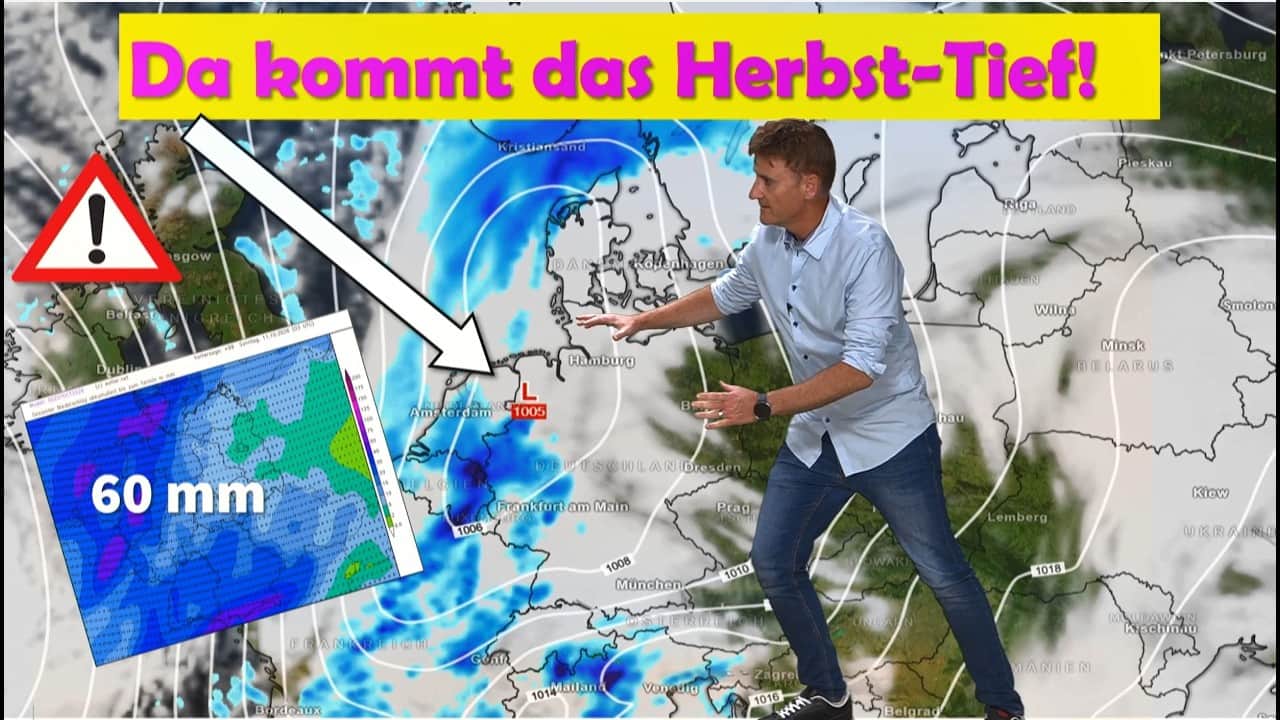Herbsttief bringt Sturm und Regen nach Deutschland mit Gefahr von Hochwasser