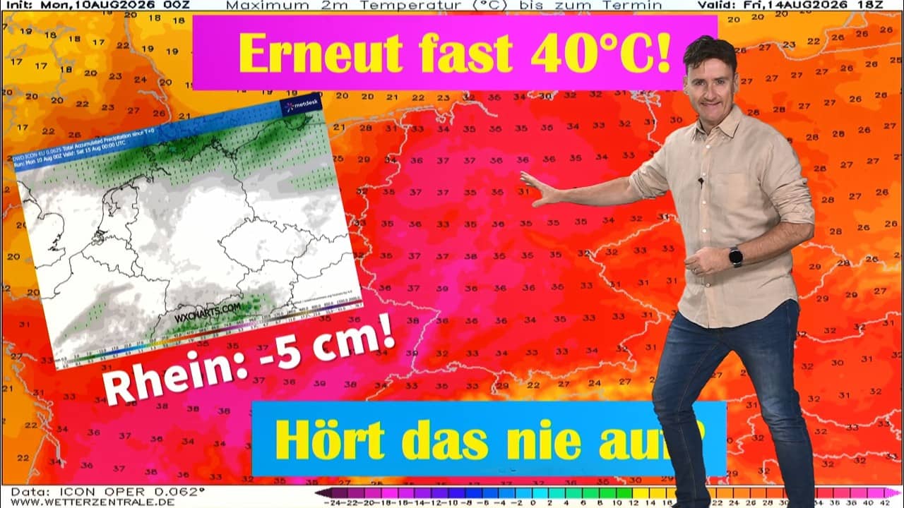 Mega-Hitze kehrt zurück: Bis zu 40°C! Kein Landregen Dürre und Waldbrandgefahr steigen