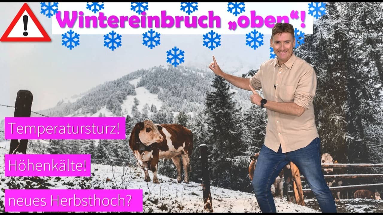 Wintereinbruch in den Bergen: Polarluft bringt Frost und Schnee