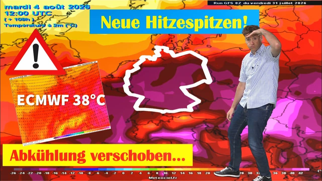 Hitze verstärkt sich bald wieder deutlich! Ab Montag schon wieder Spitzenwerte nah 40°C!