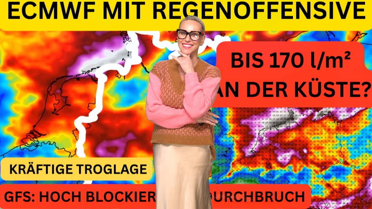 Starke Regenfront im Norden: bis zu 170 l/m² an Nord- und Ostsee