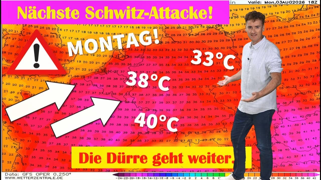 40-°C-Hammer rollt an! Rheinpegel bei Kaub auf Rekordtief der August macht extrem heiß weiter