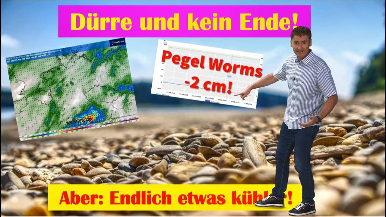 Rekorddürre: Rheinpegel wird NEGATIV! So wenig Wasser wie seit 200 Jahren nicht! Weniger Hitze