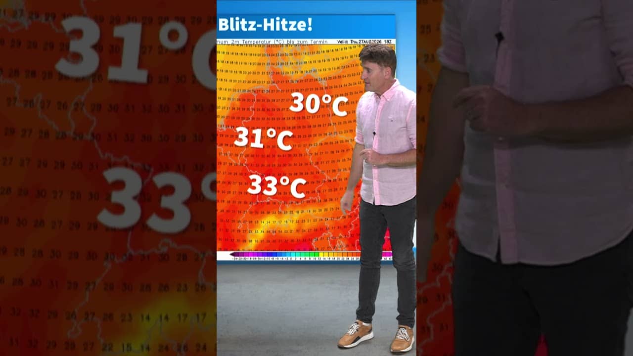 Letzter Hitzetag 2026! Donnerstag brütend heiß abends drohen Tornados und Hagel